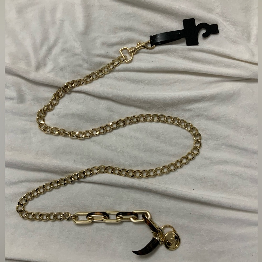 Michael Kors Gold Chain Accessory with Black Detail